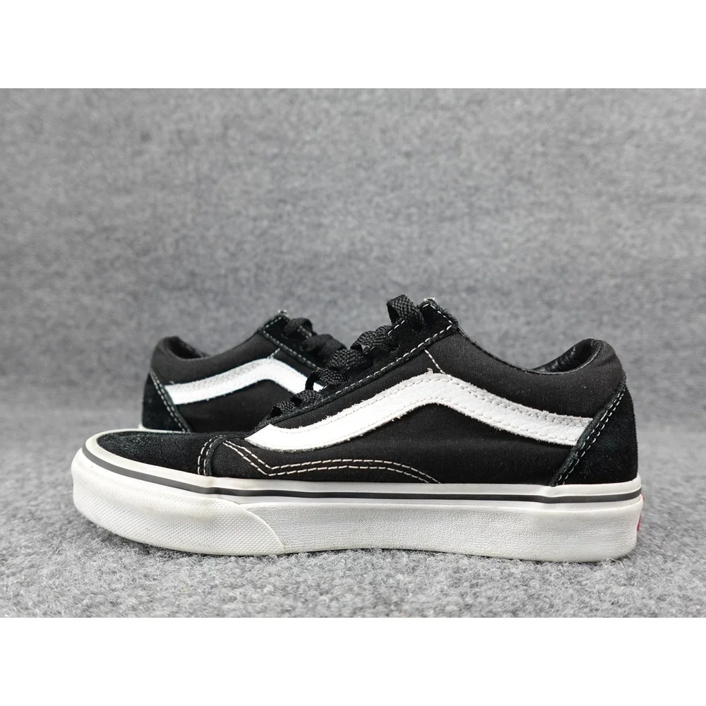 Vans Old Skool Sneakers Womens 5 Men 3.5 Black Good Suede Canvas 721356